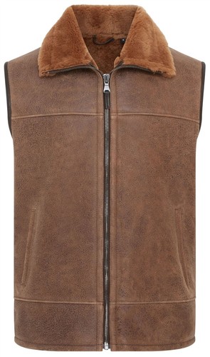 Gilet aviateur cuir - gilet, en