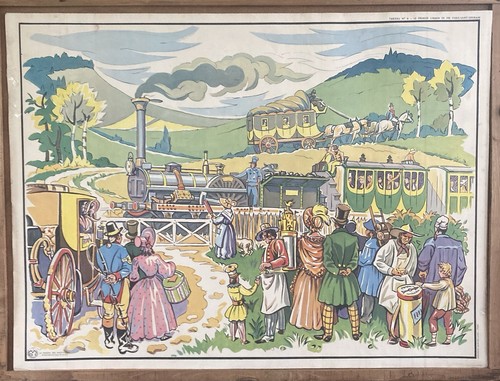 Grande affiche scolaire 1950