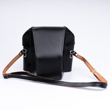 *MINT* PENTACON SIX TL Black Leather Case w/ Strap + Screw for Camera Lens Prism