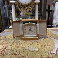 smi ancien petit reveil 6 rubis dans l ecrin fonctionne