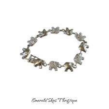 Silver Tone Elephant Link