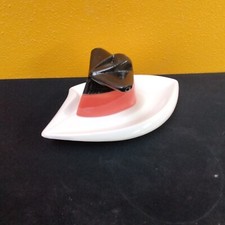 Cendrier Le France Cheminée qui fume Faience L19cm Hauteur 8,5 cm Déco