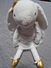 Doudou Peluche Atmosphera For Kids Lapin Blanc Rose 45 Cm