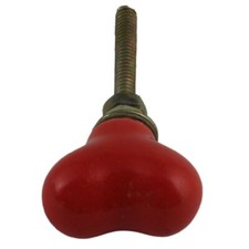 Bouton de meuble en céramique Petite poignée de porte Cœur rouge