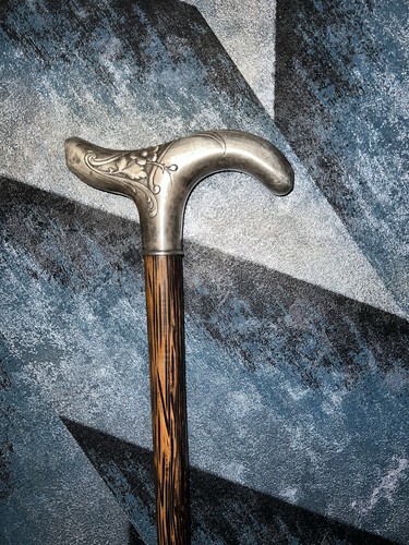 Canne pommeau argent - pommeau, en
