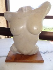 buste de femme en marbre style antique signé