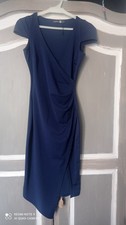 Robe cache coeur drapée Boohoo bleu marine Taille S