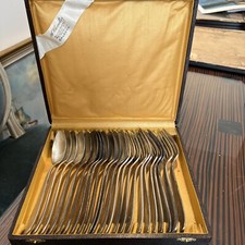 Ménagère de 23 couverts-Orfèvre Argenterie Métal Argenté Fourchette Cuillères