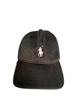 Casquette de baseball homme Polo Ralph Lauren 1 taille noire en détresse chap...