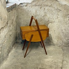 Travailleuse Boite à Couture Ouvrages Rangement - Pieds Compas - Vintage 60's