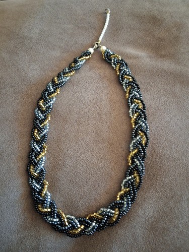 Collier perles torsadé - collier,