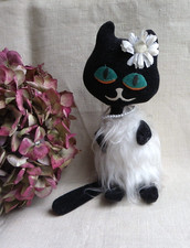 JOUET VINTAGE FIGURINE CHAT