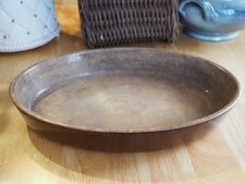 PLAT A FOUR OVALE EMILE HENRY  EN CERAMIQUE.LONG 33 CM. LARG 22, CM.HAUT 5 ,5CM