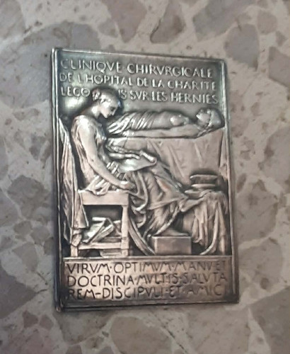 Plaque bronze medecine - plaque,