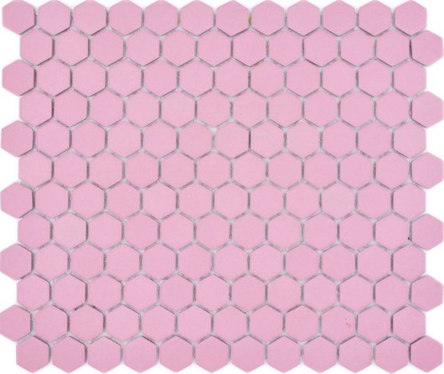 Mosaïque céramique rose - en,