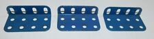 3 x EQUERRE CORNIERE BLEU UNI 50x25x13mm réf 161 MECCANO 54/69's BOITE 8a et 10