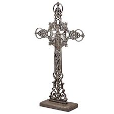 XXL 88cm croix crucifix style antique déco fer debout autel de l'église