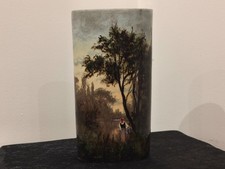 SUPERBE VASE EN BARBOTINE DE