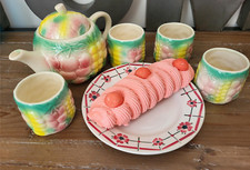 service à thé en barbotine -