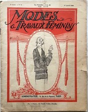 Modes et Travaux n° 79 du 1 Avril 1923 ancienne revue Couture Chapeau Tricot