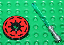 Lego Star Wars Black Technic Disk 3x3 (Sticker) ref 2723pb058 + Arme set 7931