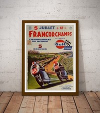 Affiche-Poster  Course Moto