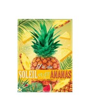Plaque métal pour ananas