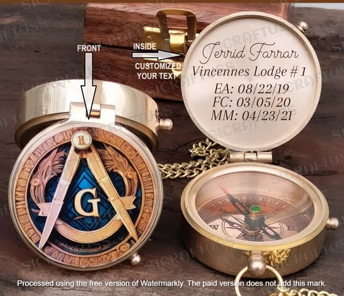 Cadeau boussole maçonnique - , en