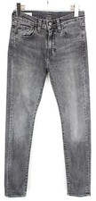 Levi's 519 Premium Big E Hommes Jeans W29 L30 Extrême Coupe Skinny Zip Fly Gris