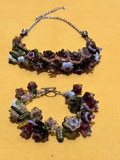 Floral Glasswork Demi Parure