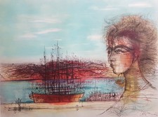 Jean Carzou, Eau-forte justifiée signée dans la planche, 66×50 cm, 1967