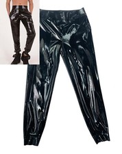 Latex trousers high waist with