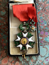 FRANCE LÉGION D'HONNEUR CROIX CHEVALIER 3ÈME REP. AVEC MINIATURE LEMOINE PARIS