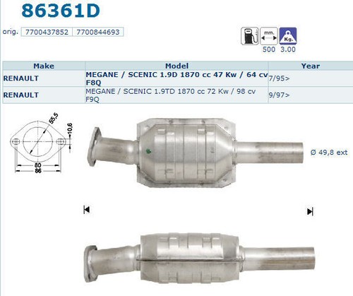Pot catalytique renault megane - pot,
