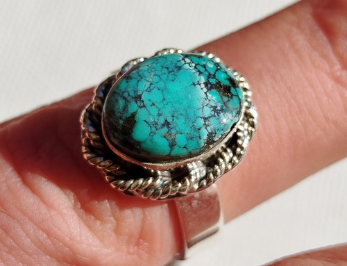 41g bague turquoise tibet - turquoise, du