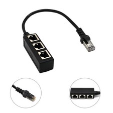 Connecteur répartiteur RJ45 1 à 3 voies Adaptateur de prise de câble Ethernet