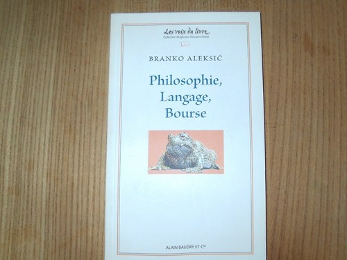 Philosophie langage bourse - philosophie,,