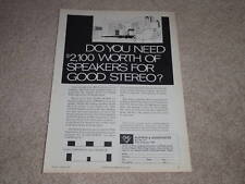 Klipsch Klipschorn, Cornwall Ad, 1969, Article, Rare Ad