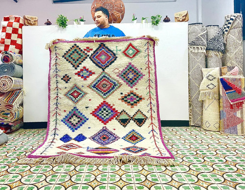 Tapis berbère marocain beni - tapis,