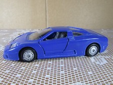 A169 Maisto Shell Chine Bugatti EB 110 Bleu 1:38 Jouet à Friction Testé Ok