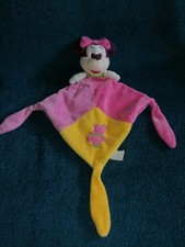 doudou souris minnie rose jaune Disneyland paris Etat neuf