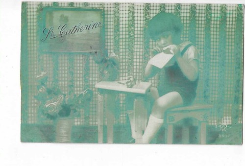Carte fantaisie fille sainte - ,