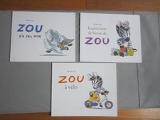 3 livres  l'école des loisirs  " Zou "