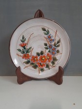 Assiette murale décorative artisanale motif fleur - Style Vallauris