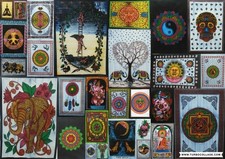 Imprimé pinceau mandala