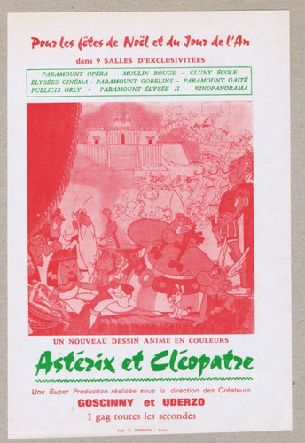 Affichette cinéma asterix - ,
