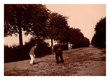 Partie, jeu de raquettes, 1908 Vintage silver print. Tirage argentique  8x