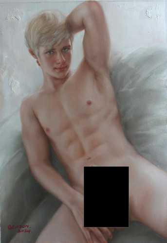 Homme gay peinture - gay, nu