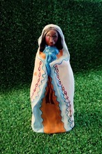 Magnifique statue religieuse artisanale de Sainte Sarah (Sara) peinte à la main.