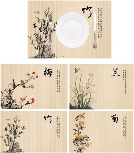 Bamboo placemats set 4 - placemats, of